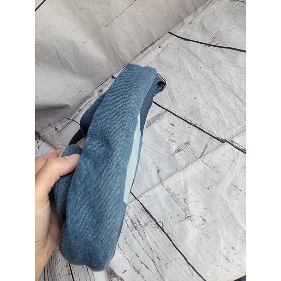 Wild Fable Womens Small Crossbody Denim Patch Work Bag Purse Silk Pocket - Picture 9 of 9